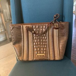 Brown leather BRAHMIN tote